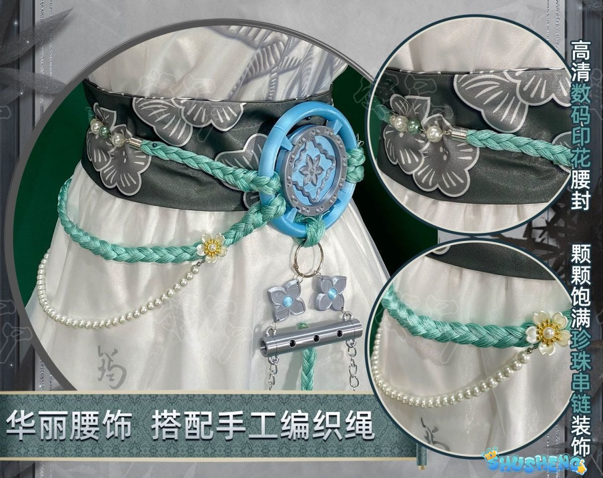 Identity V Qi Shiyi Antiquarian Ink Rhyme Series Women Cosplay Costume Anime Game Roleplay Suits Carnival Holiday Party Uniforms