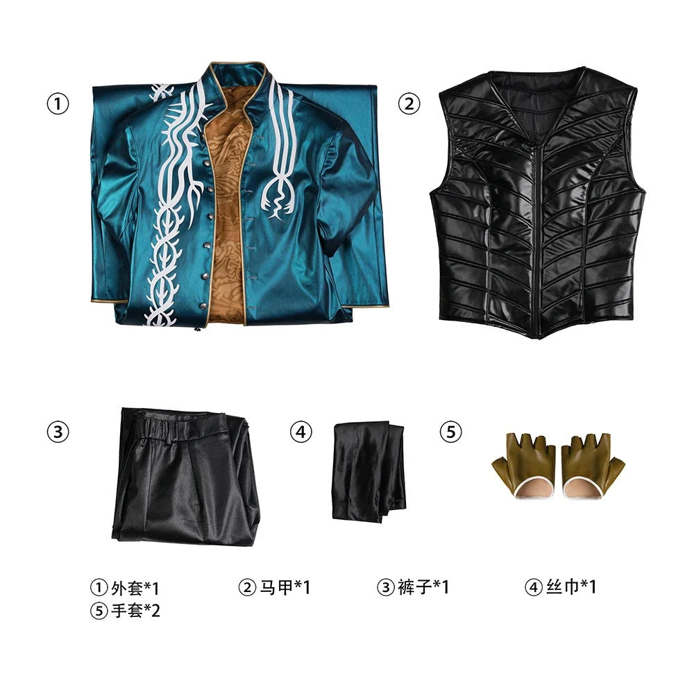 Game Devil May Cry Vergil Cosplay Costume Uniform Halloween Carnival Party Christmas Play Role Clothes Clothing for Men