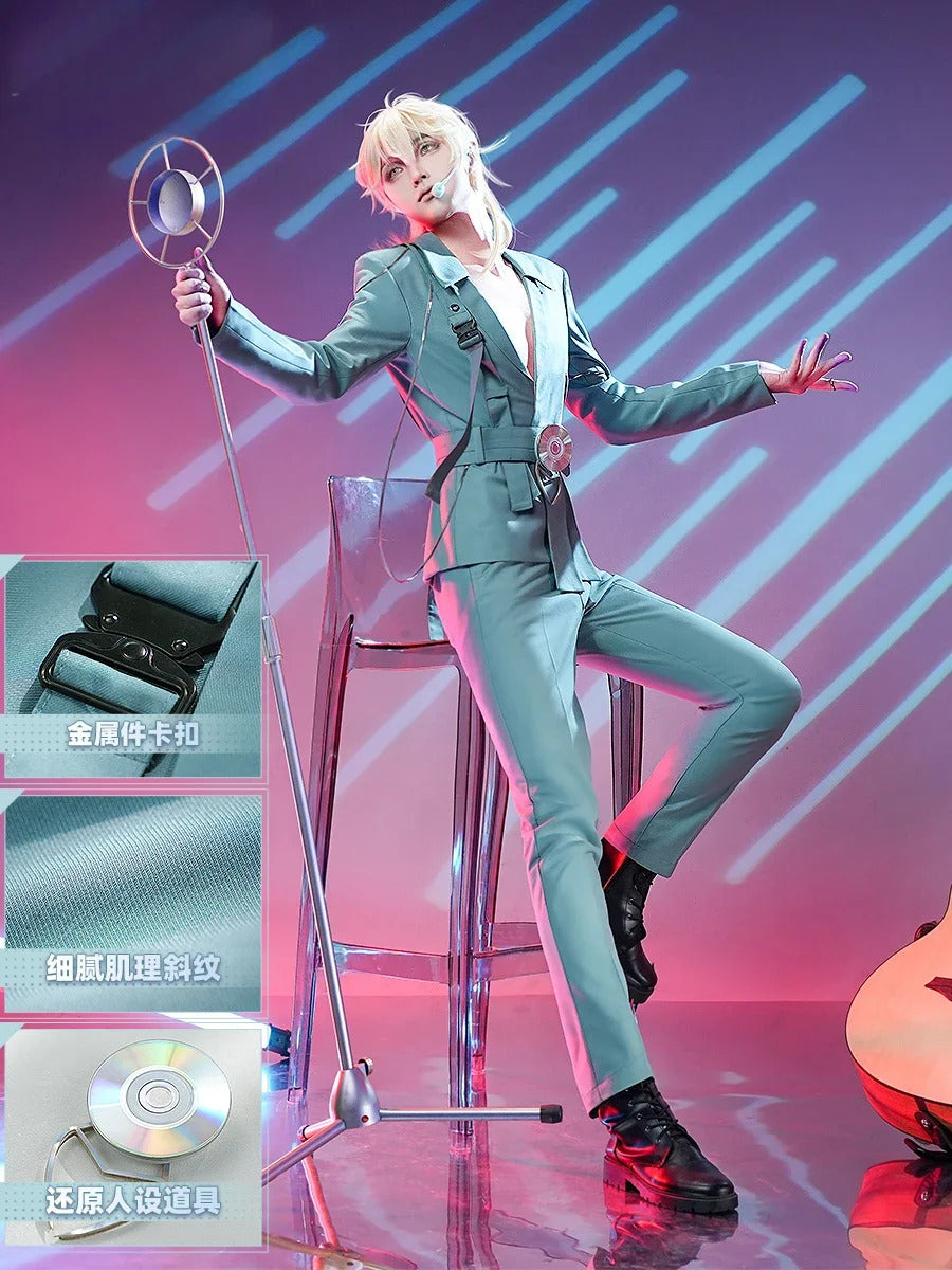 Shusheng-SR Alien Stage Till luka R7 LUKA Fashion Cosplay Luka Costume Halloween Carnival Suit pants tie wig Woman Man Fashion Uniform Set