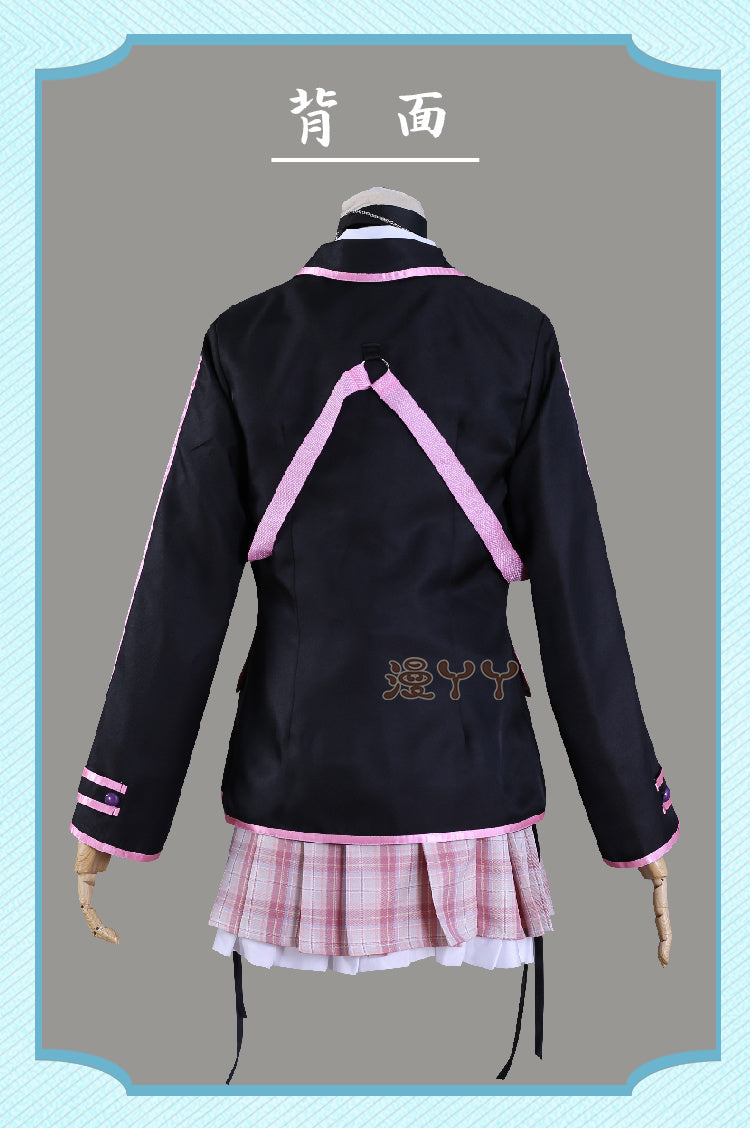 Anime Virtual YouTuber VTuber Minato Aqua Cosplay Costume Hololive Girls Aqua JK Pink School Uniform Cute Bowknot Halloween Suit