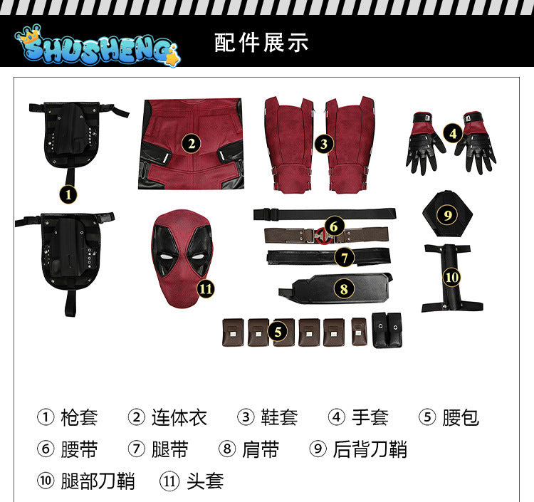 Deadpool 1 Cosplay Cosutme Wade Winston Wilson Cosplay Costume Woman Movie Anti-hero Suit Halloween