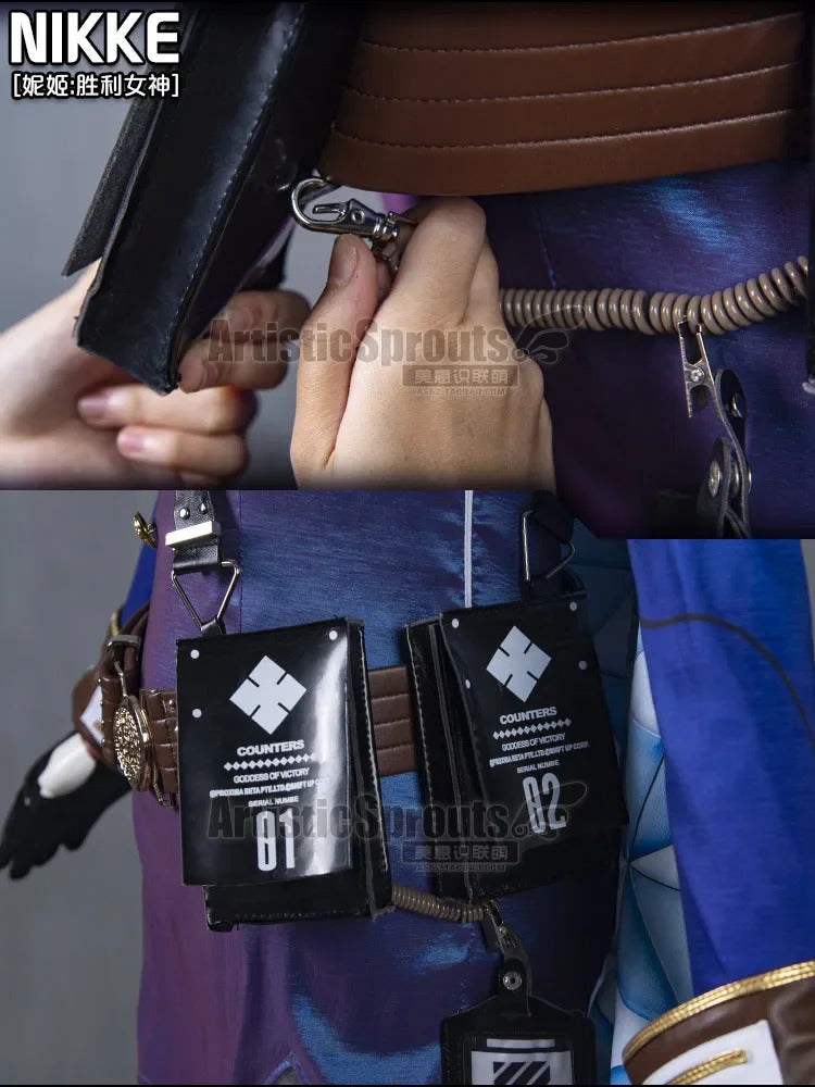 Nikke: Goddess of Victory Cosplay Marianne Costume Marian Women sexy bag buttocks skirt shirt tie hat socks Halloween uniform