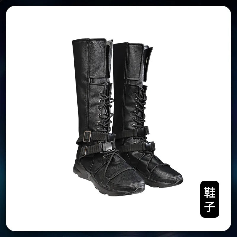 FF7 Sephiroth Cosplay Final Fantasy VII Costume Black Coat and Accessories Halloween Party Handsome Uniform youth Sephiroth Set