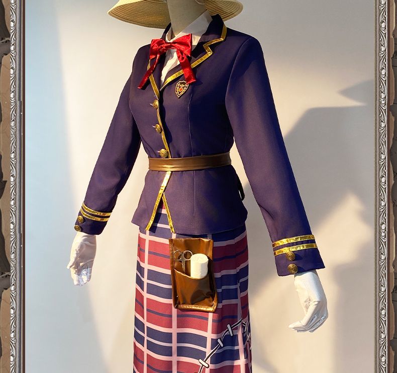 Game Identity V Doctor Emily Dyer Ivory Tower Cosplay Costume Women Dress Anime Outfit Halloween Party Roleplay Fullset
