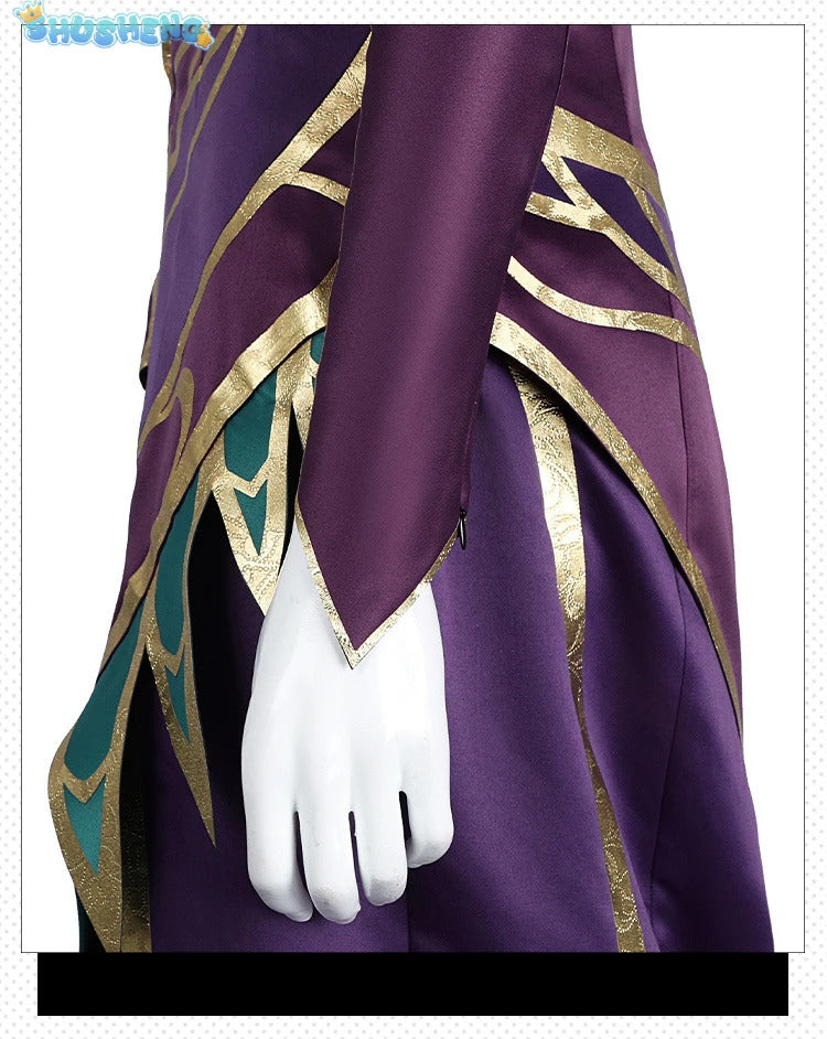 Game LOL Morgana Cosplay Costume Dress Set Women Coven Morgana Fashion Dress With Accessories Outfits Halloween Costume
