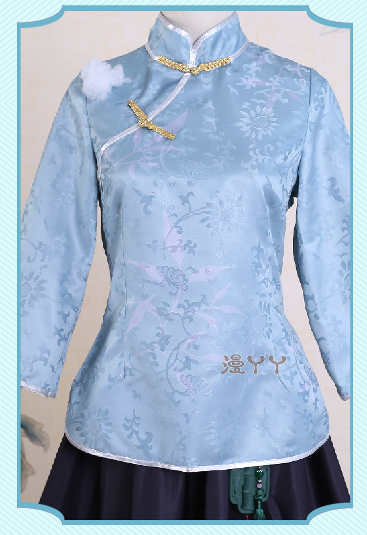 Identity V Qi Shiyi Antiquarian Game Suit Cheongsam Uniform Cosplay Costume Halloween Party Outfit Women