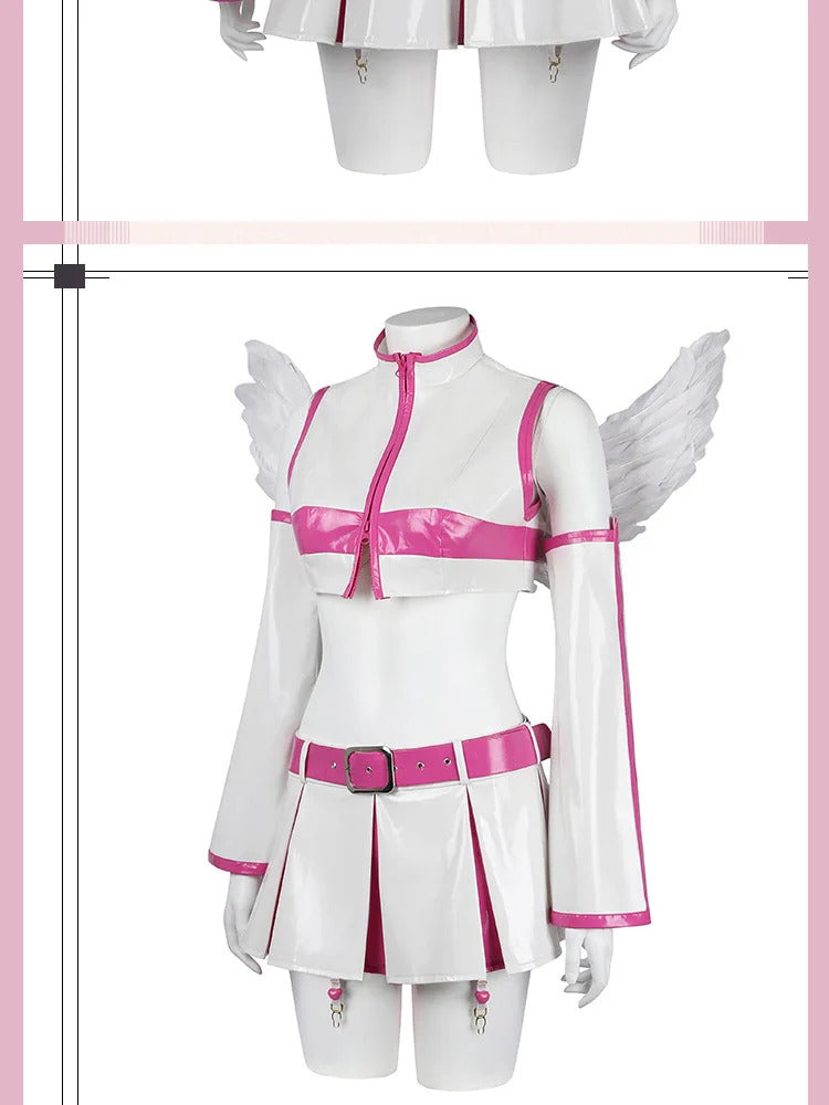 Lilysa Amano Liliel Cosplay Costume Wig Skirt Anime 2.5 Dimensional Seduction Uniform Wings Headwear Halloween Party for Women