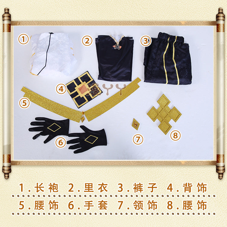 Genshin Impact Zhong Li COS Costume The Rock God Emperor Morax Game Clothing Cosplay Complete Set Men Women