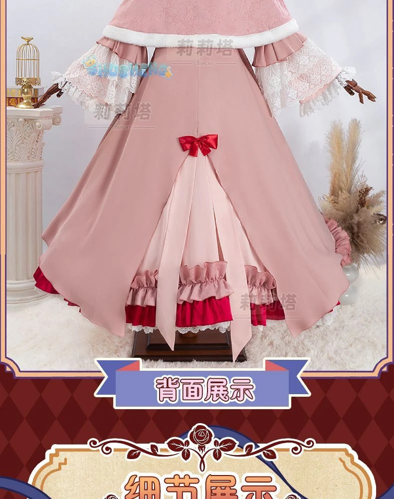 Victoric de Blois Cosplay costume Wig Anise Gosick Pink Dress Maid Lola Uniform Cloak hairpin Halloween Party Girls Women