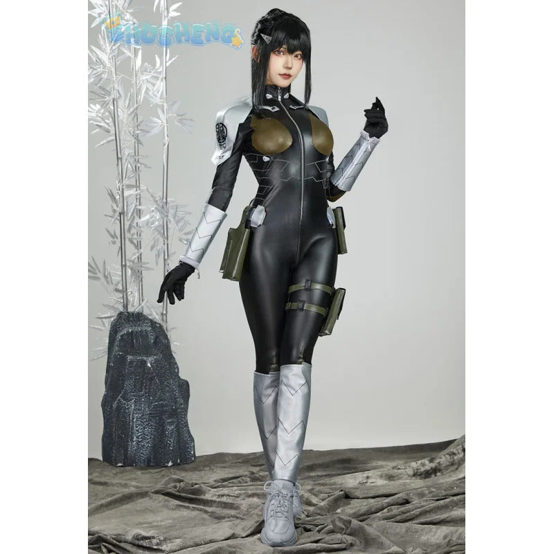 Mina Ashiro Kaiju Anime No.8 Cosplay Fantasia Costume Disguise for Adult Women Jumpsuit Outfits Halloween Carnival Party Clothes