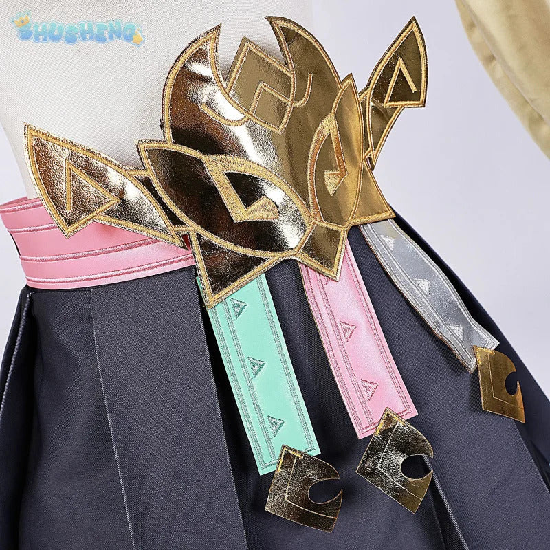 Shusheng-N Game Genshin Impact Varesa Cosplay Costume Wig shoes props accessories dress Halloween carnival sweet New Woman Varesa uniform