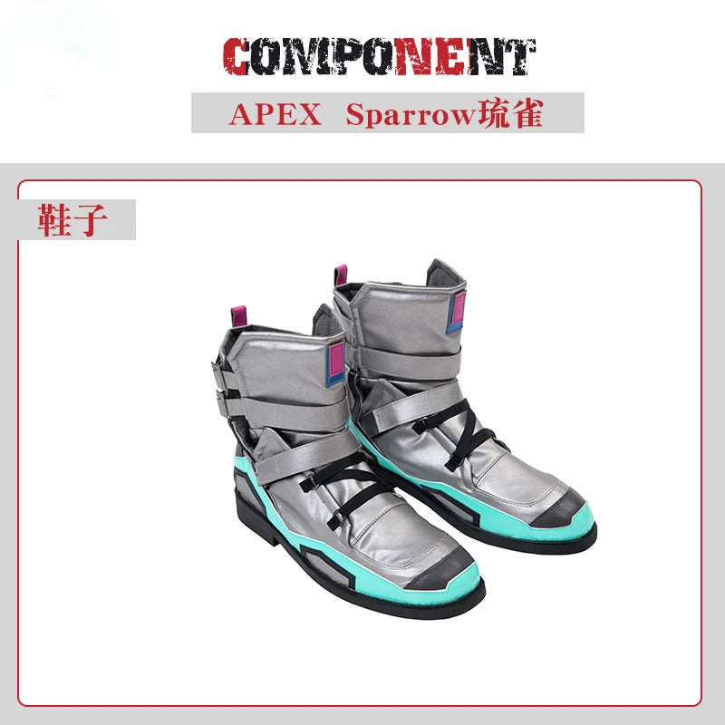Game Apex legends Luciano Sparrow cosplay costume Coat pants belt gloves necklace props shoes set men woman fantasy New uniform
