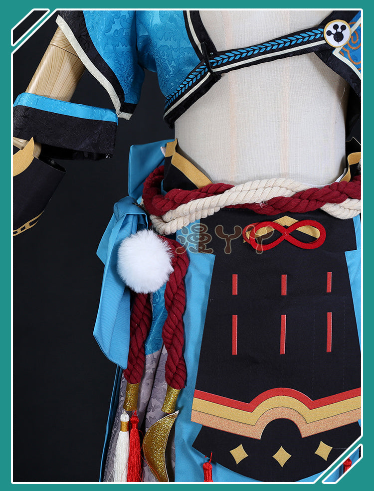 Game Genshin Impact Gorou Cosplay Costume Men Combat Uniform Fox Boy Costume Halloween Women Cosplay Costume Full Set
