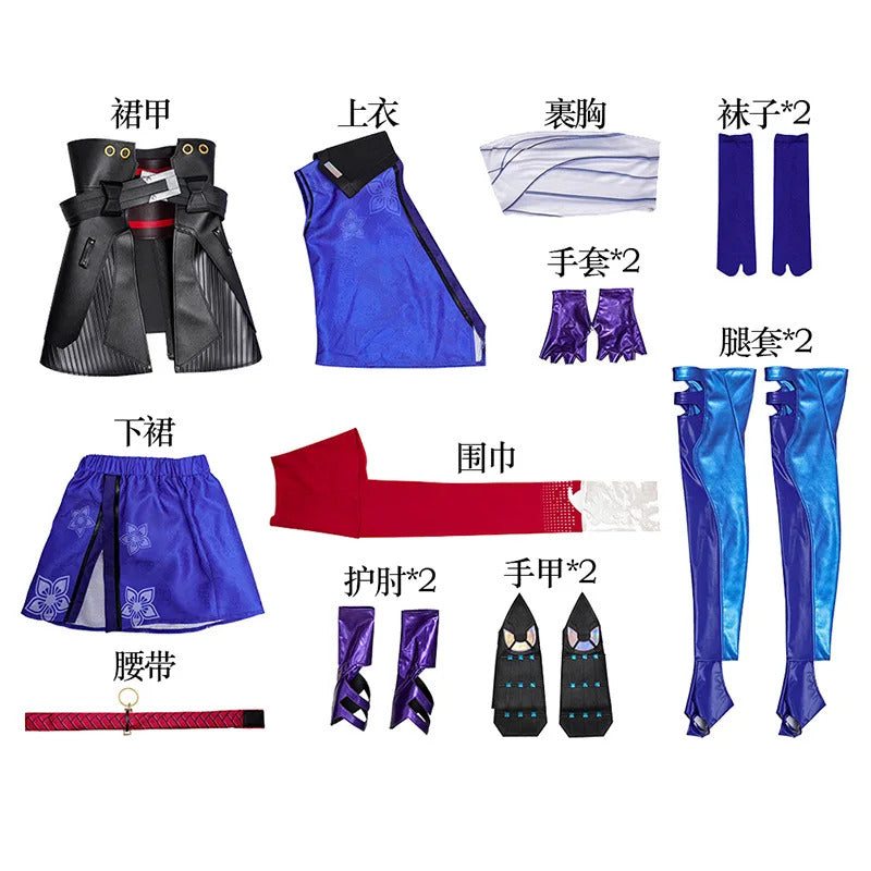 Shusheng-R Superhero Elizabeth Braddock Cosplay Psylocke Betsy Braddock Costume Women's Fantasia Uniform Halloween Party Fashion Full Set