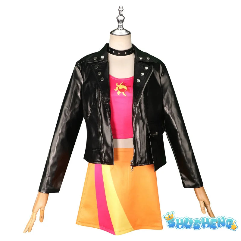 Anime Little Pony Cosplay Sunset Shimmer Costume Lovely Princess Skirt Uniform Suit Outfit Halloween Christmas Party Fashion