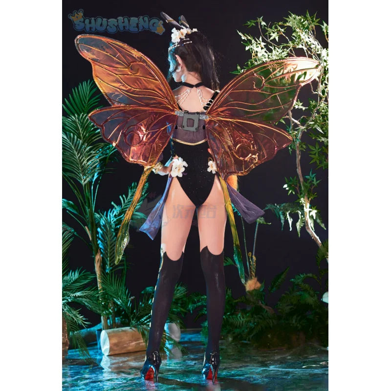 Anime Umbreon cosplay 2024 latest costume wings wig headband sexy dress girl Halloween party set