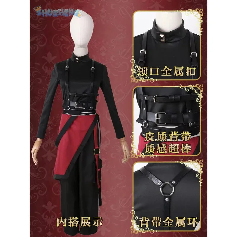 Anime VTuber Nijisanji Kuzuha Game Suit Gorgeous Handsome Uniform Cosplay Costume Halloween Party Role Play Outfit Men