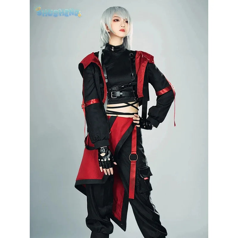 Anime VTuber Nijisanji Kuzuha Game Suit Gorgeous Handsome Uniform Cosplay Costume Halloween Party Role Play Outfit Men
