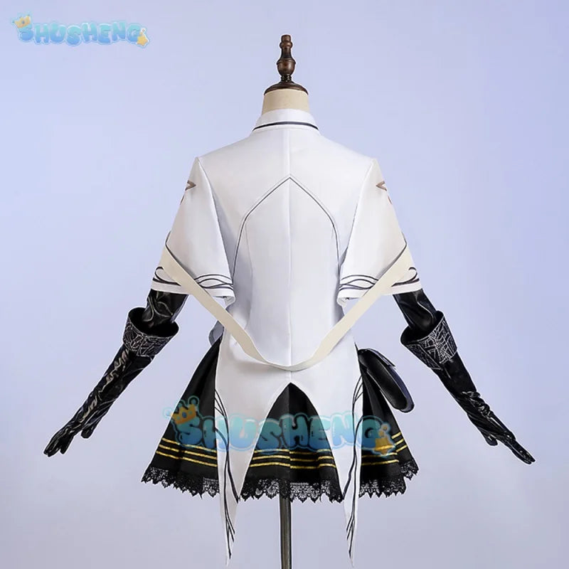 Arknights Arturia Giallo Cosplay Kostüm Spiel Virtuosa Frau Langarm Kleid cos Halloween-Party