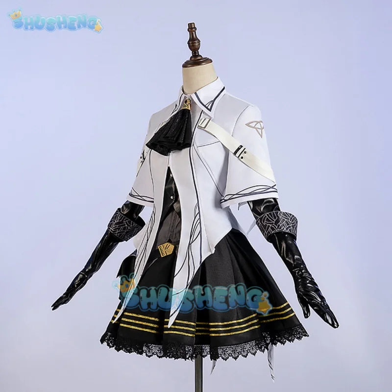 Arknights Arturia Giallo Cosplay Kostüm Spiel Virtuosa Frau Langarm Kleid cos Halloween-Party