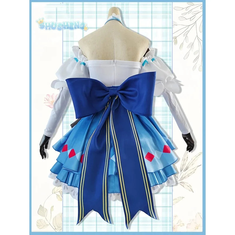 Arknights Eyjafjalla The Hvit Aska Picnic Cosplay Costume Cute and Sweet Lolita Dress Halloween Party Custom Uniform