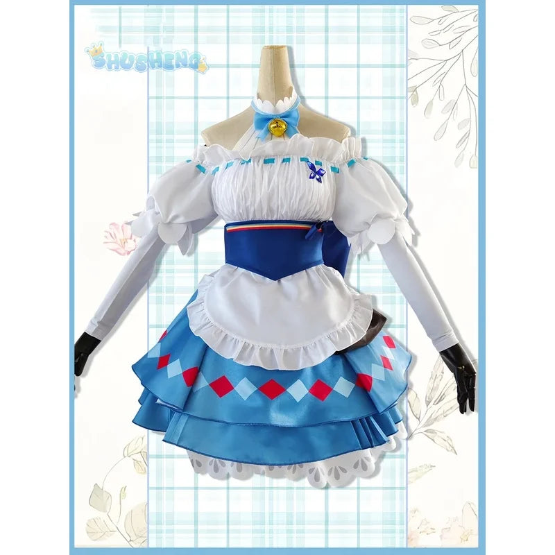 Arknights Eyjafjalla The Hvit Aska Picnic Cosplay Costume Cute and Sweet Lolita Dress Halloween Party Custom Uniform