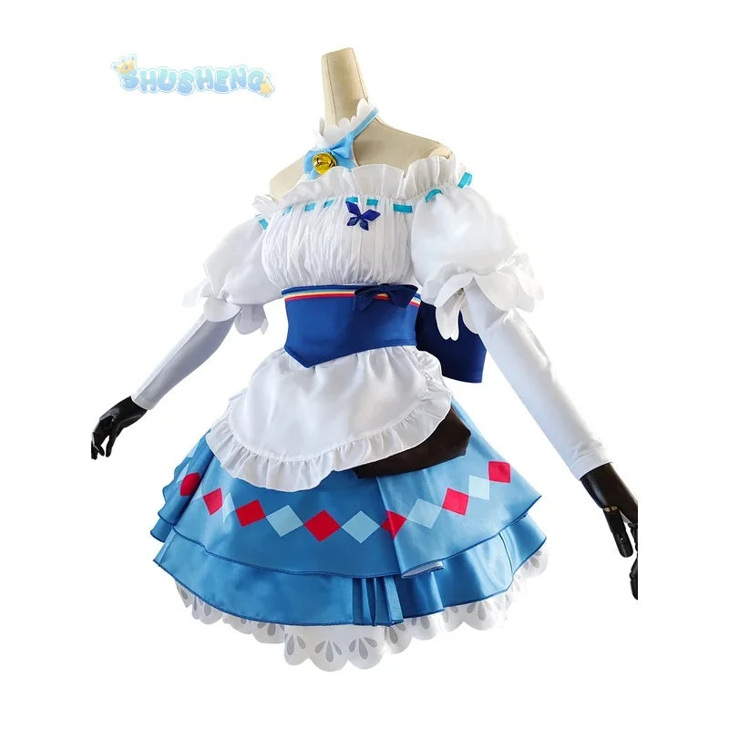 Arknights Eyjafjalla The Hvit Aska Picnic Cosplay Costume Cute and Sweet Lolita Dress Halloween Party Custom Uniform