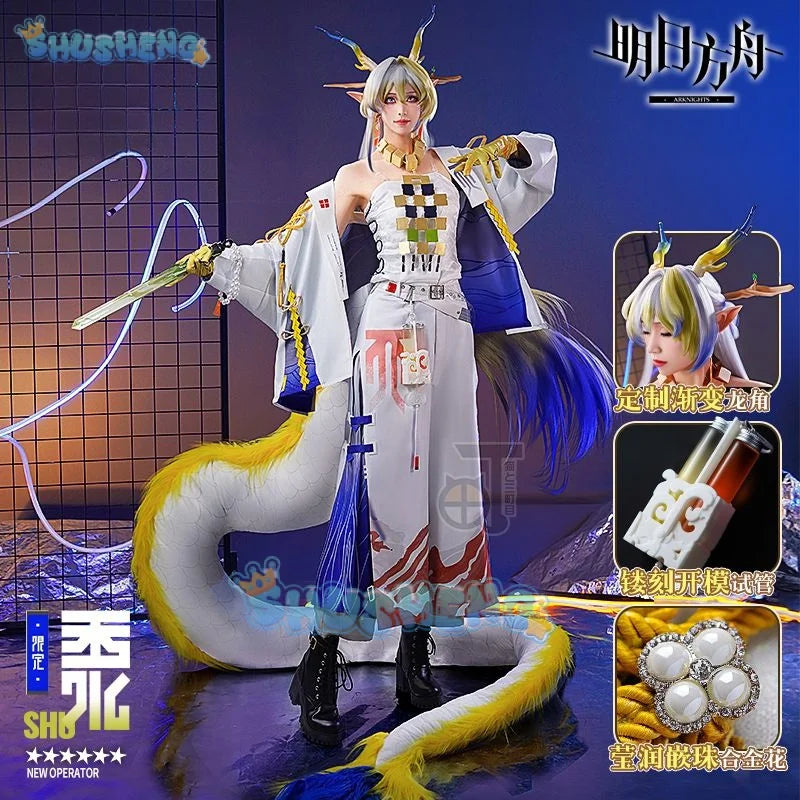 Arknights Shu Cosplay Kostüm Neuer Operator Spielanzug Einfache und anmutige coole Uniform Halloween Party Outfit Damen S-XXL