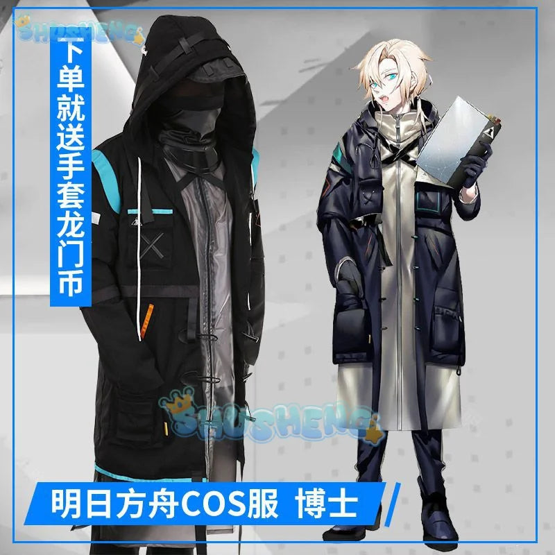 Arknights cos Spiel Arknights Doctor Cosplay Kostüm Erwachsene Unisex Komplettsets Maßanfertigung für Halloween Karneval Party Frauen Mädchen