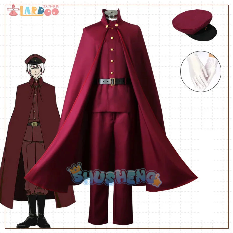 Bungo Stray Dogs Staffel 4 Cosplay Tetchou Suehiro Cosplay Kostüm Umhang Hut Handschuhe Halloween Uniform Anzug