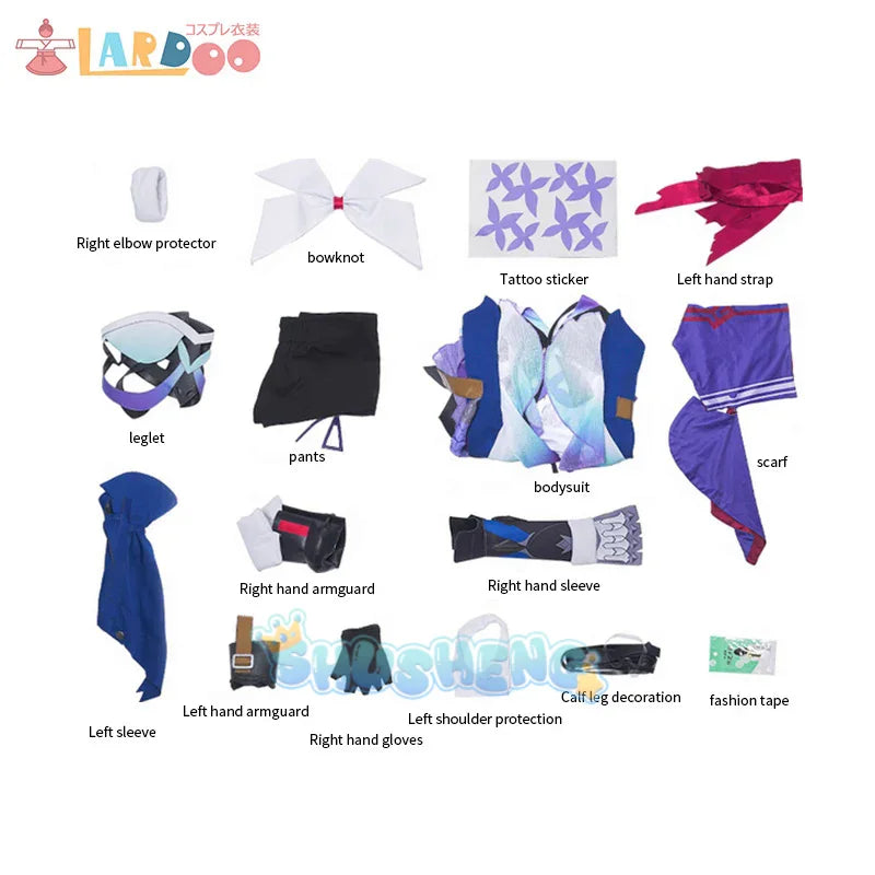GAME Seele Spielanzug Wunderschöne Uniform Cosplay Kostüm Halloween Karneval Party Rollenspiel Outfit Damen