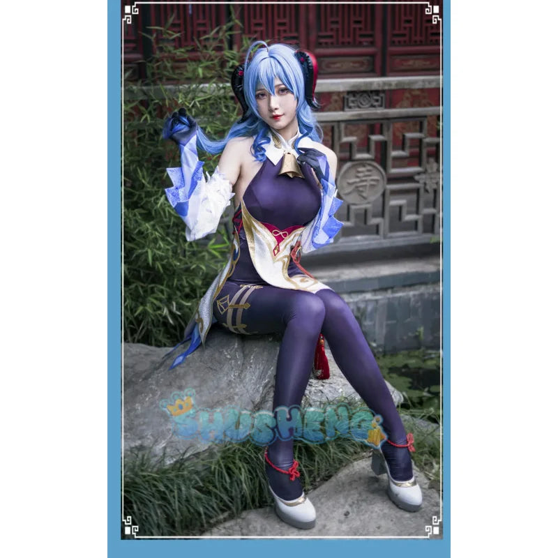Spiel Genshin Impact Cosplay Ganyu Kostüm Halloween Kostüme für Frauen