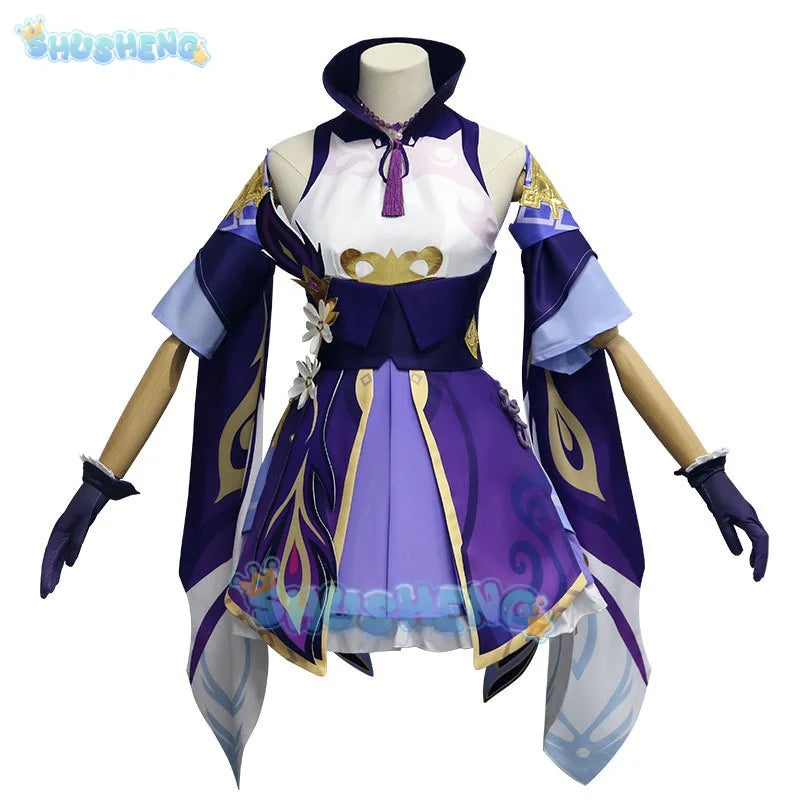Spiel Genshin Impact Keqing Cosplay Halloween Ke Qing Süßes Kostüm