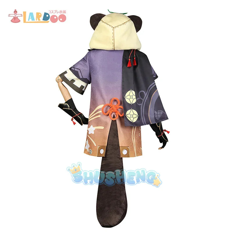 Spiel Genshin Impact Sayu Cosplay Kostüm Damen Outfits Schönes Kleid Halloween Hut Schwanz Komplettset