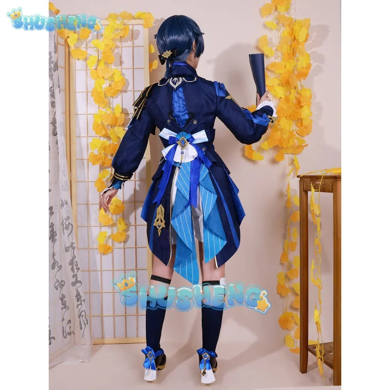 Spiel Genshin Impact Xingqiu Cosplay Xinqiu Bambusregen-Version Cosplay Xingqiu Frostflower Cosplay