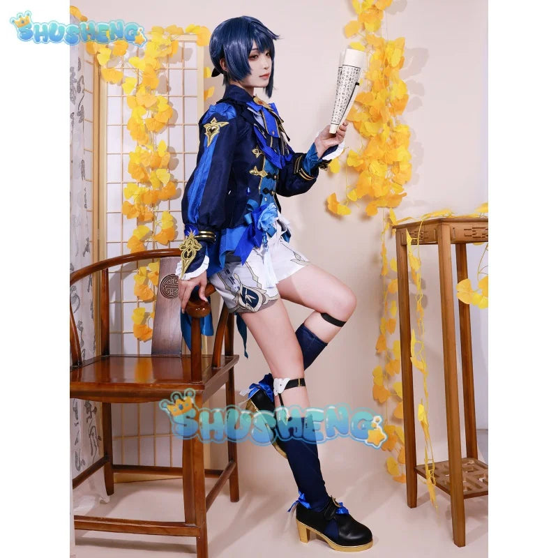 Spiel Genshin Impact Xingqiu Cosplay Xinqiu Bambusregen-Version Cosplay Xingqiu Frostflower Cosplay