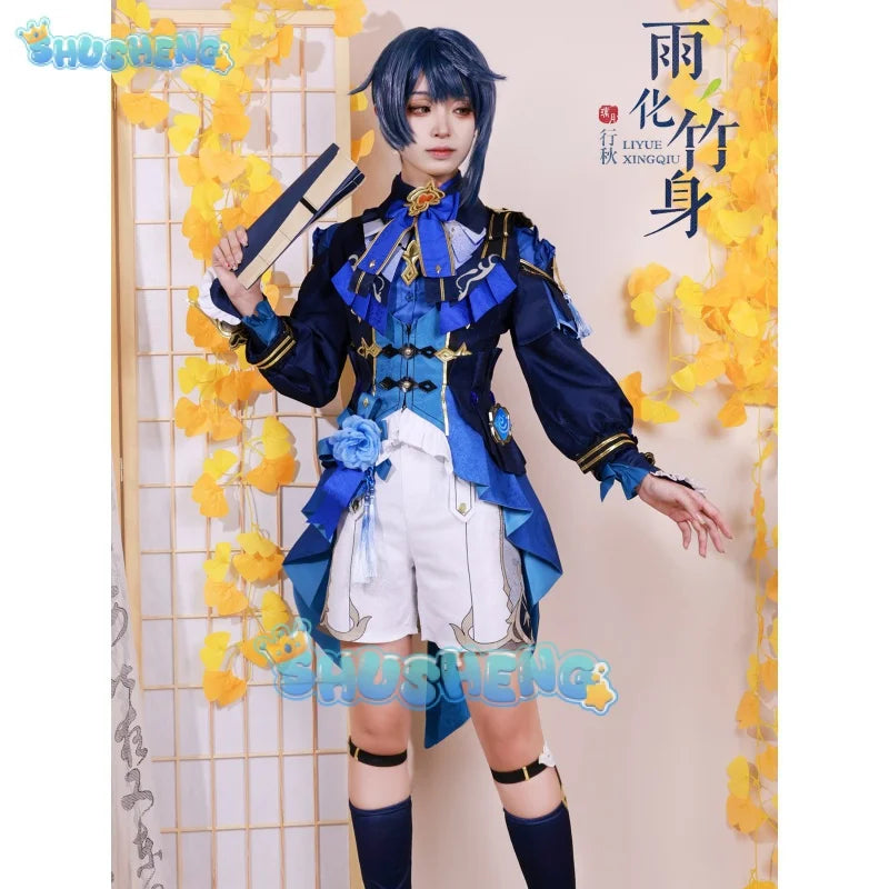Spiel Genshin Impact Xingqiu Cosplay Xinqiu Bambusregen-Version Cosplay Xingqiu Frostflower Cosplay