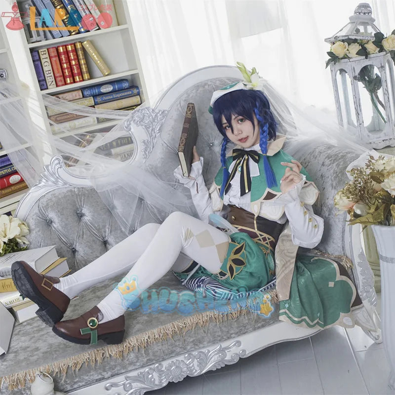 Spiel Genshin Impact cos Venti Cosplay Kostüm Halloween Kostüme Love Live