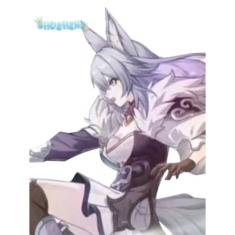 Game Honkai: Star Rail Baiheng Cosplay Costume Latest wig, shoes, earrings, props, complete set of Halloween custom uniforms