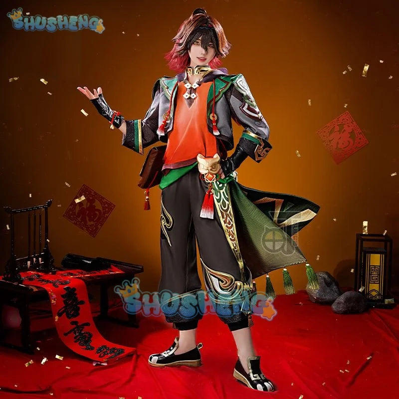 Genshin Impact Cos Dancer Jugend Gaming Cosplay Spiel Kostüm Männlich