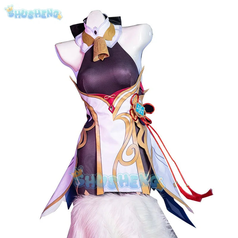 Genshin Impact Cosplay Ganyu Costume Anime Game Gan Yu Women Halloween Party Outfit