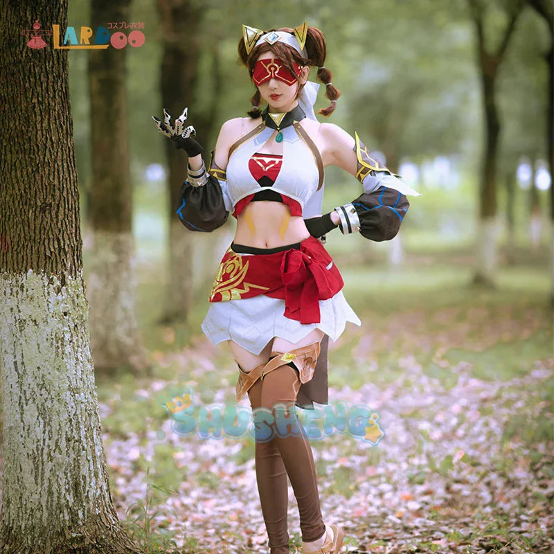 Genshin Impact Eremite Desert Clearwater Cosplay Kostüm Set Halloween Frau Cosplay Spielkleidung