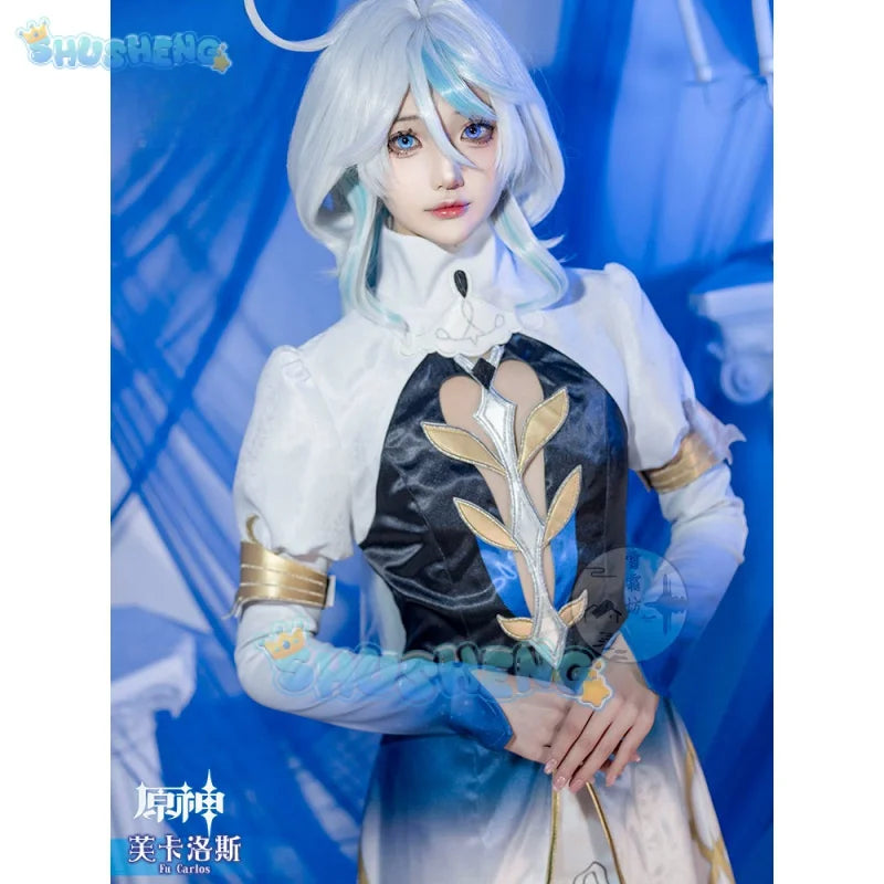 Genshin Impact Focalor Cos Wassergott Furina Cosplay Spielkostüm