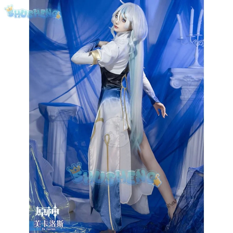 Genshin Impact Focalor Cos Wassergott Furina Cosplay Spielkostüm