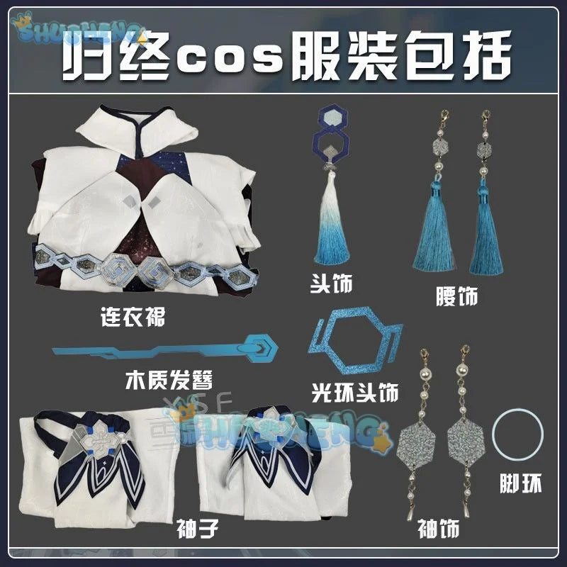 Genshin Impact Guizhong Cosplay Kostüm Frauen Anime Spiel Cos Kostüme