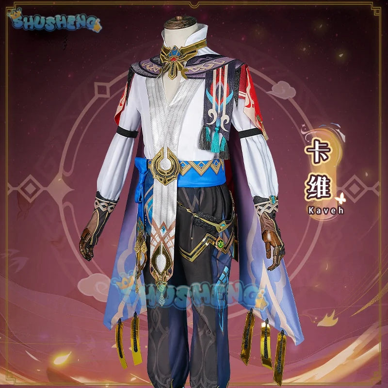 Genshin Impact Kaveh Cos Cosplay Anime Spiel Kleidung Herrenbekleidung