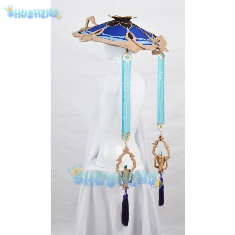 Genshin Impact Kunikuzushi Wanderer Cosplay-Kostüm und Wanderer-Perücke, Wanderer-Schuh
