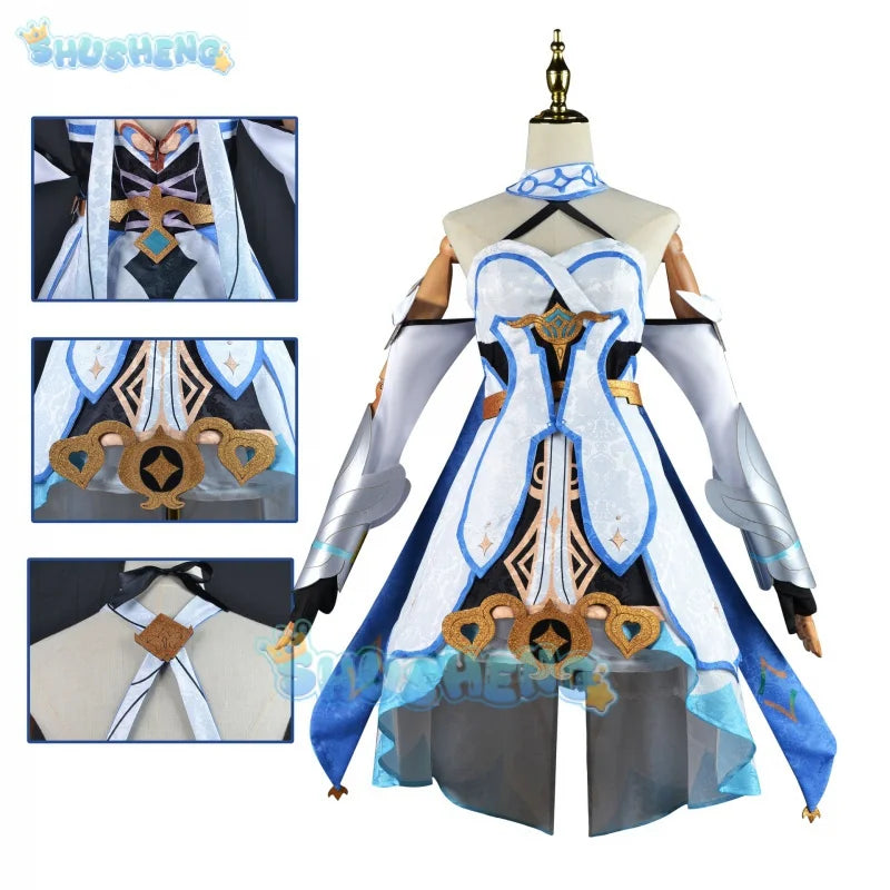 Genshin Impact Lumine Cos Kleidung Spiel Anime Cosplay Kostüm