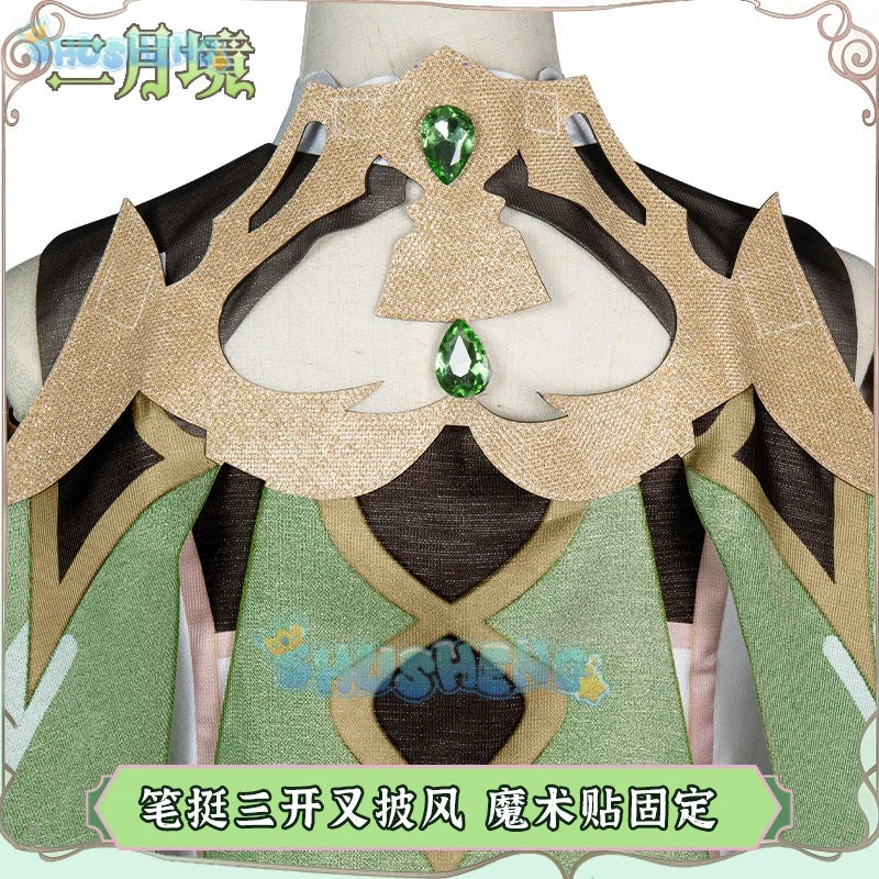 Genshin Impact Nahida Cosplay-Kostüm, Perücke, kleiner Lord Kusanali, Outfits, Uniformkostüme