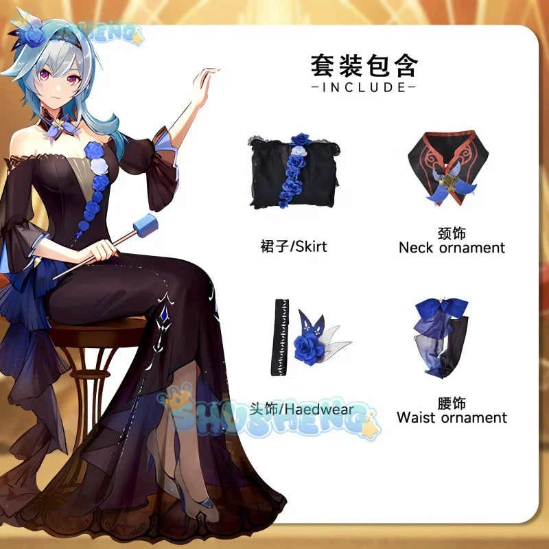 Genshin Impact Xiao Zhongli Tartaglia Albedo Diona Eula Ganyu Symphony Concert Cosplay Set Anime Spielfiguren Gleiche Kleidung